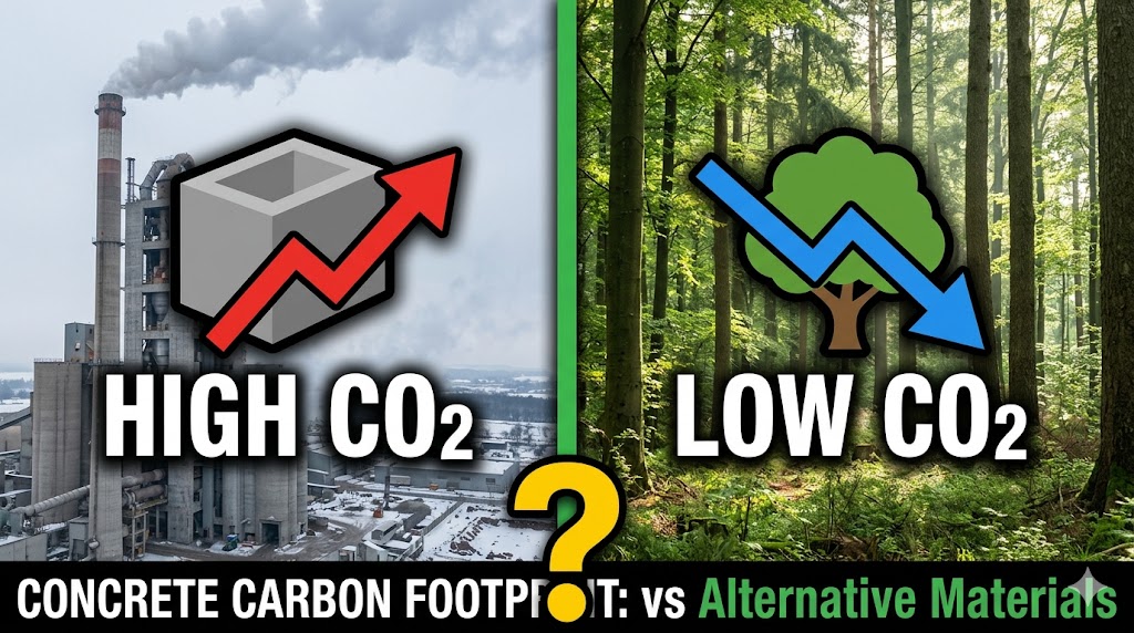 Concrete Carbon Footprint vs Alternative Materials