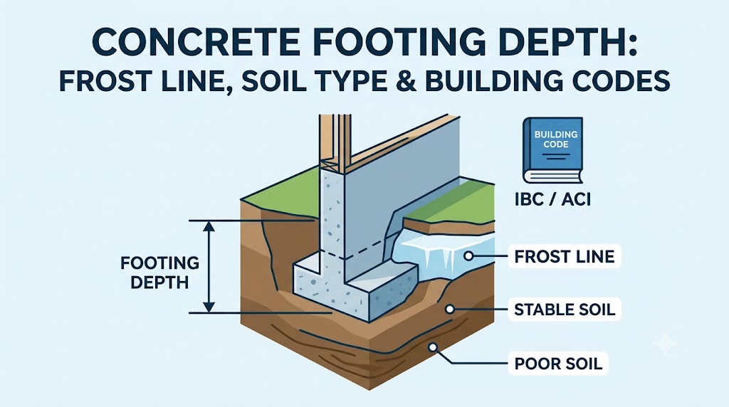Concrete Footing Depth: Frost Line, Soil Type & Building Codes