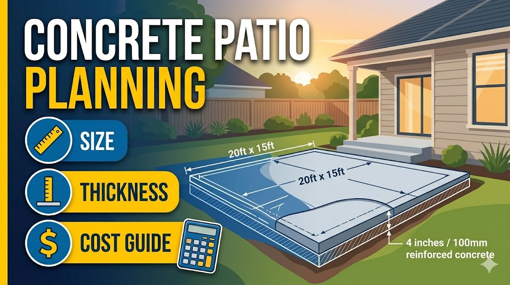 Concrete Patio Planning: Size, Thickness & Cost Guide