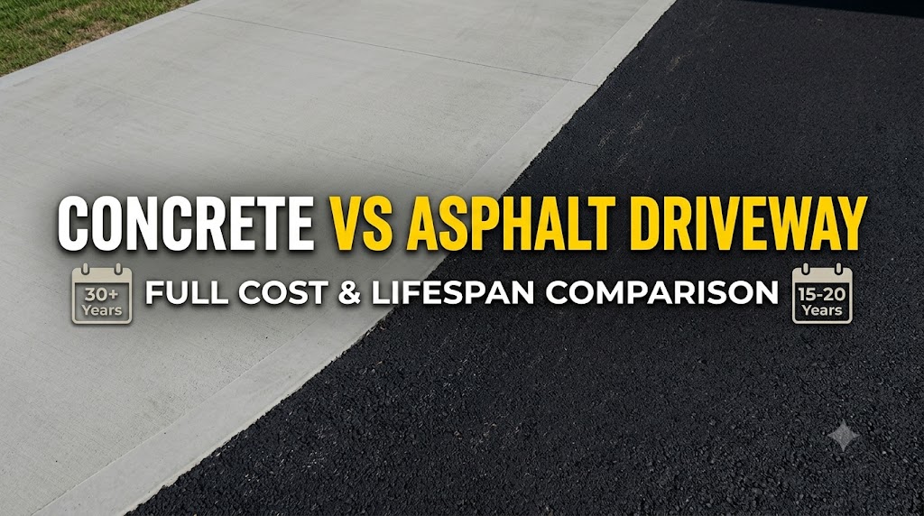 Concrete vs Asphalt Driveway: Full Cost & Lifespan Comparison