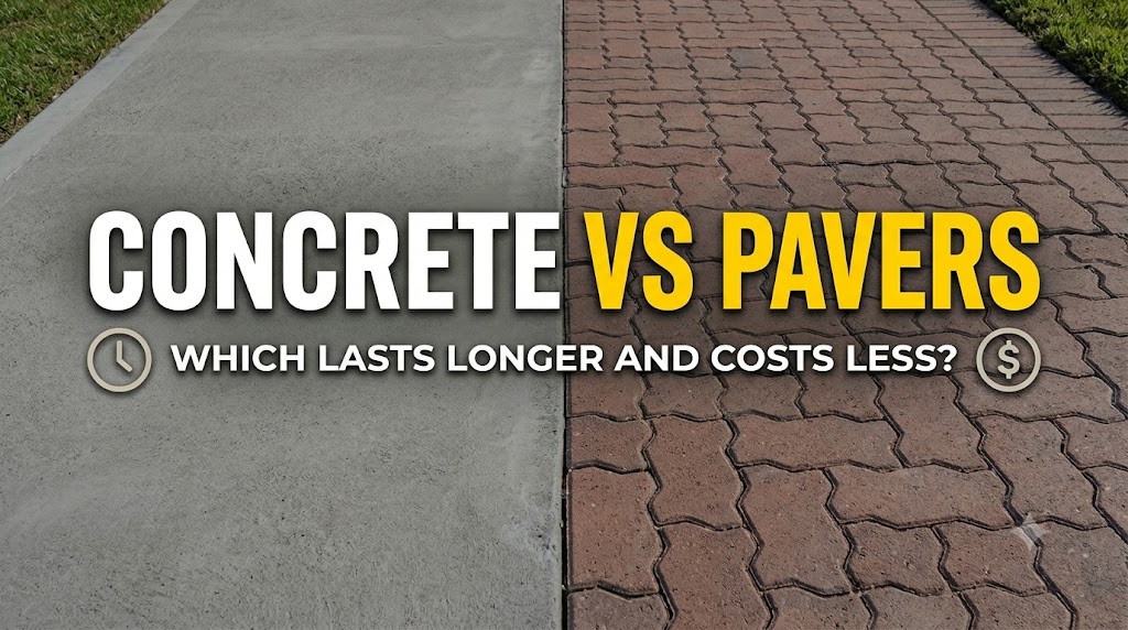 Concrete vs Pavers: Which Lasts Longer and Costs Less?