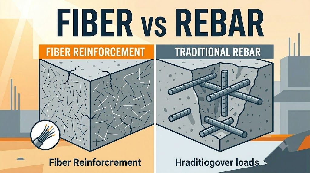 Fiber Reinforcement vs Rebar: A Real-World Comparison