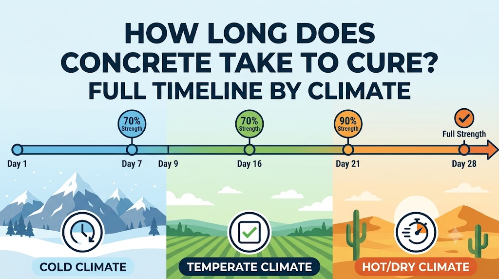 How Long Does Concrete Take To Cure Full Timeline By Climate
