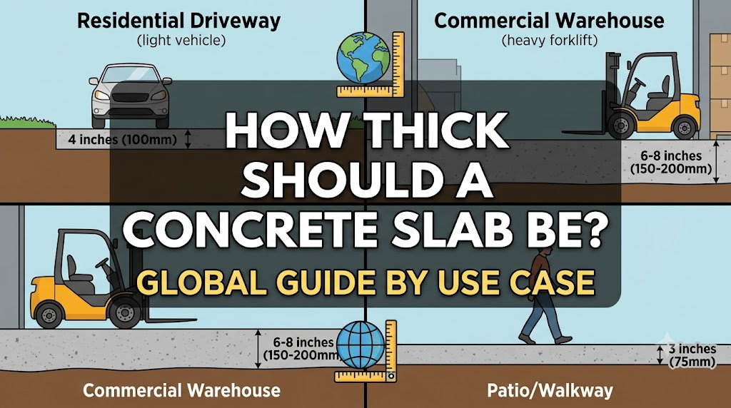 How Thick Should a Concrete Slab Be? Global Guide by Use Case