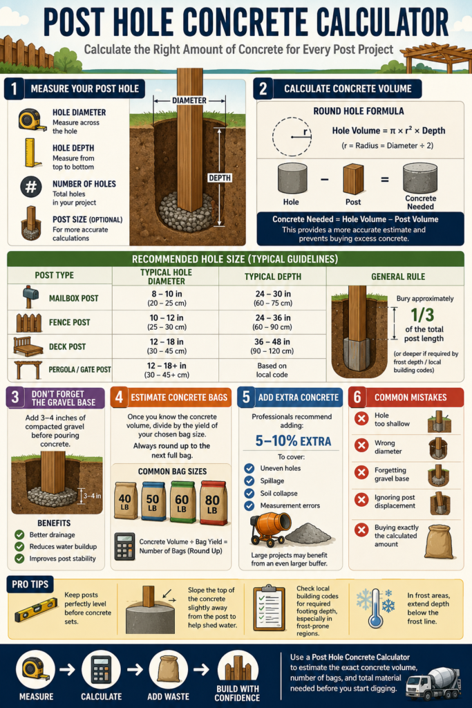 INFOGRAPHICS ON Post Hole Concrete