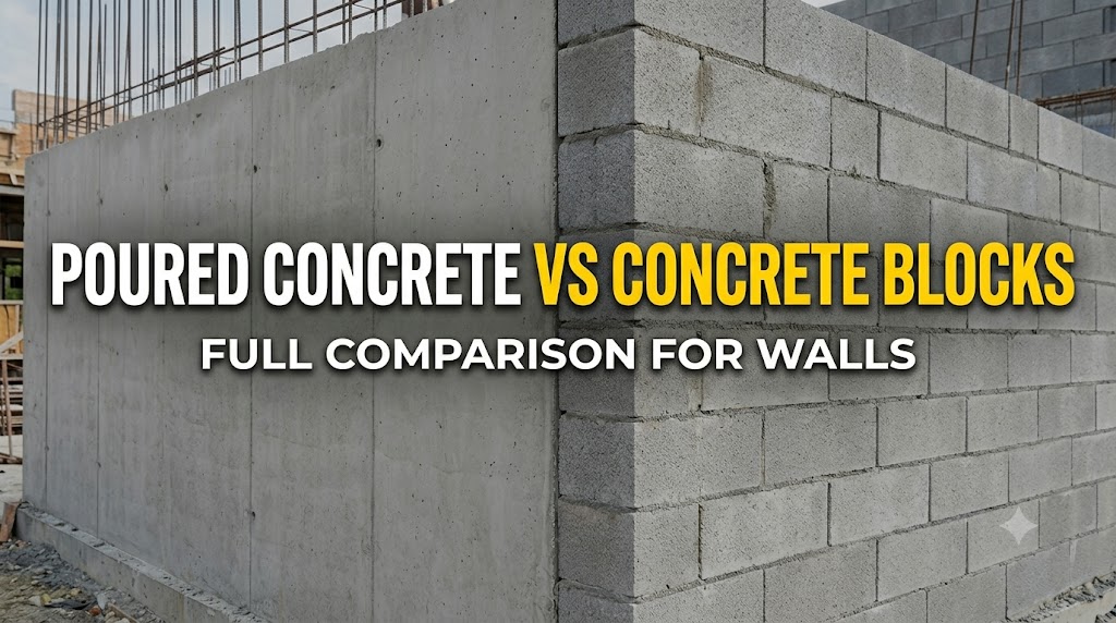 Poured Concrete vs Concrete Blocks for Walls: Full Comparison